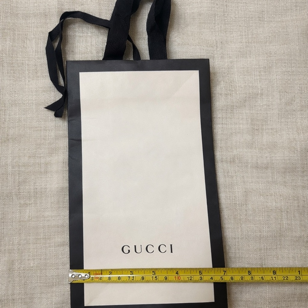 Authentic Gucci Shopping Gift Bag 7x11 in Black & White Luxury Store Bag